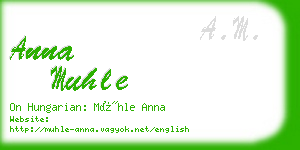 anna muhle business card